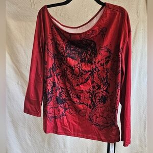 Romwe Off Shoulder, Long Sleeve Shirt, Size M